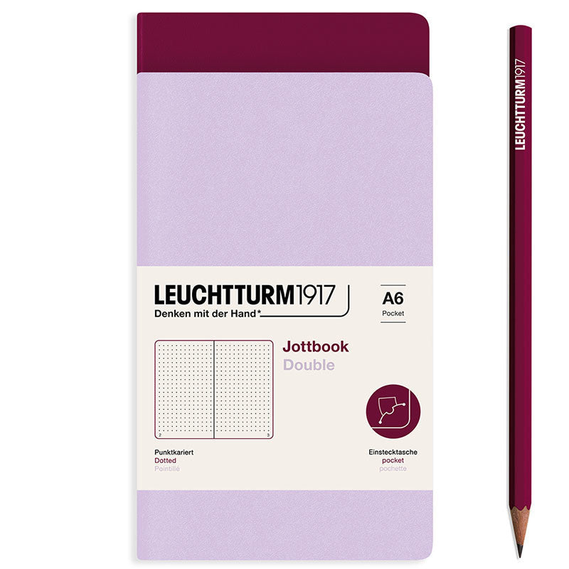Leuchtturm1917 Jottbook A5 Medium Flexcover Dotted Notebook Set - Sage &  Forest Green