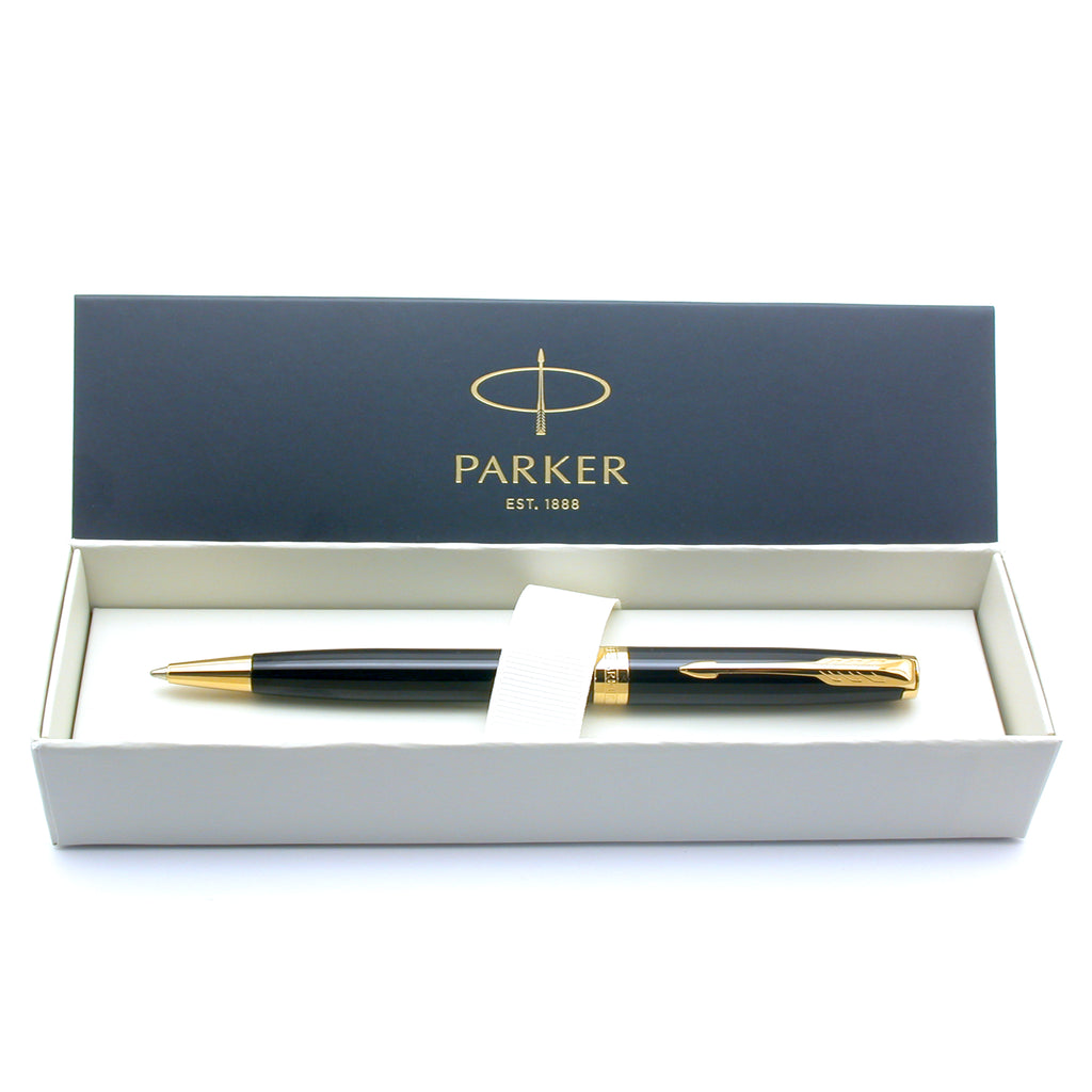 Parker Sonnet Black Gold Trim Ballpoint Pen