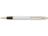 Sheaffer VFM Polished Chrome Gold Plated Vulpen