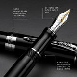 Parker Duofold L.E. 135 Year Anniversary vulpen Black GT