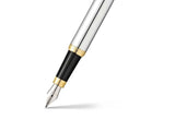 Sheaffer VFM Polished Chrome Gold Plated Vulpen