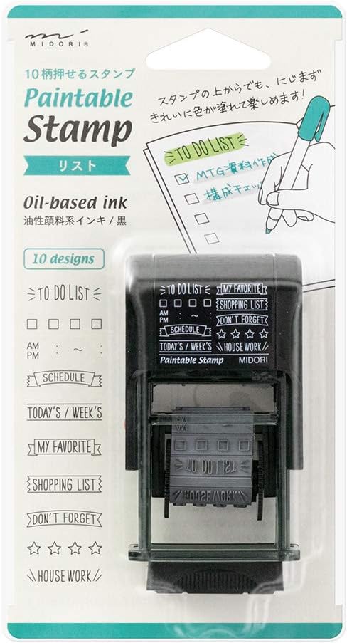 Midori Paintable Rotating Stamp List