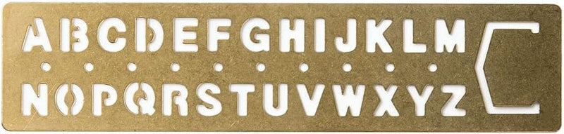 Traveler's Brass bookmark Alphabet