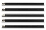 Graf von Faber-Castell 5 pocket pencils platinum plated, zwart