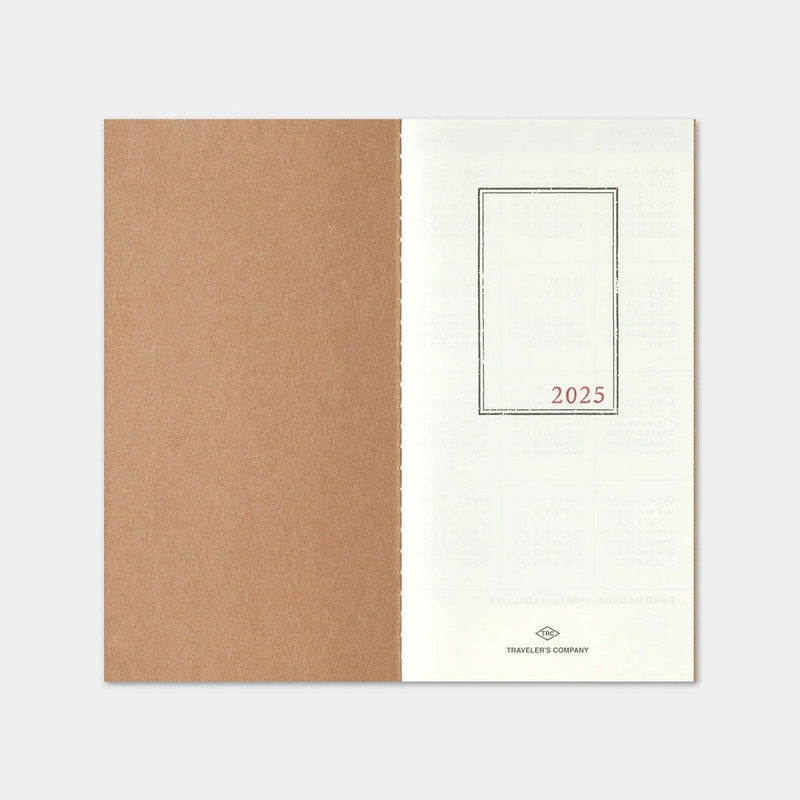 Traveler'S Refill Regular Diary 2025 - Monthly