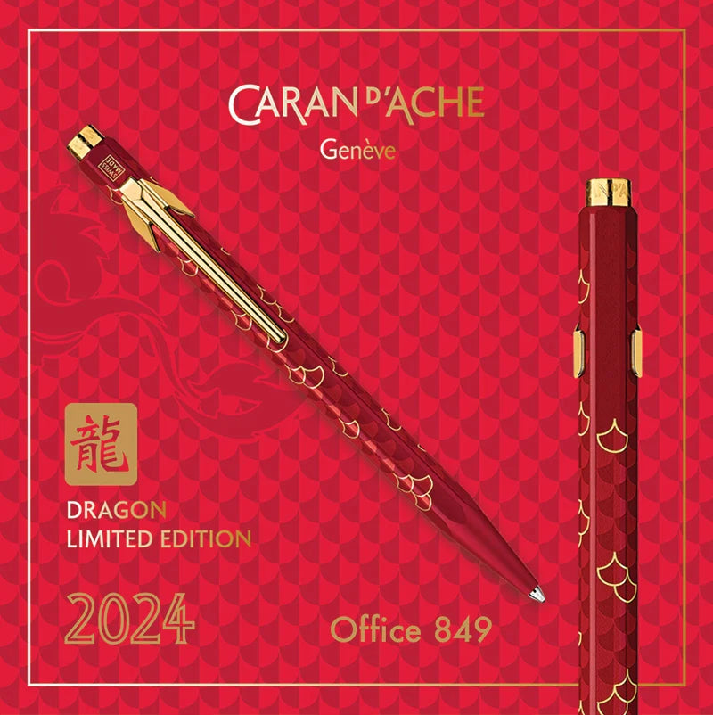 Caran d'Ache 849 Dragon Burgundy Special Edition Balpen