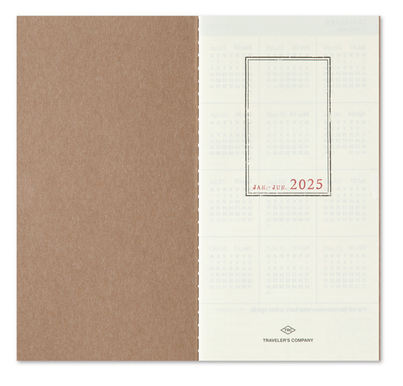 Traveler's Notebook Refill 2025 Weekly Vertical Diary Regular Size