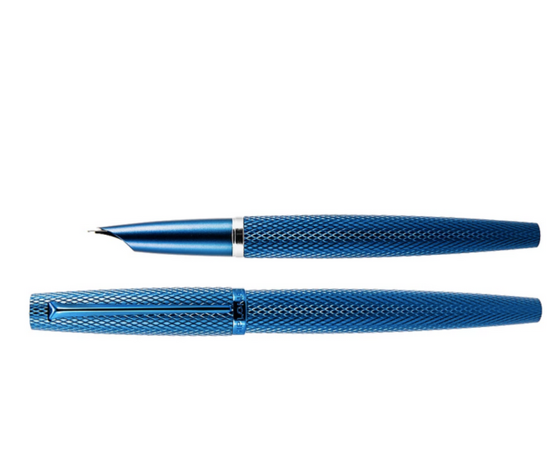 Diplomat Viper Blauw Guilloche Vulpen