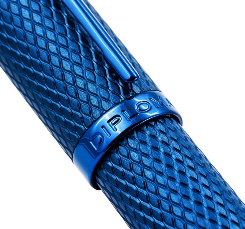 Diplomat Viper Blauw Guilloche Roller