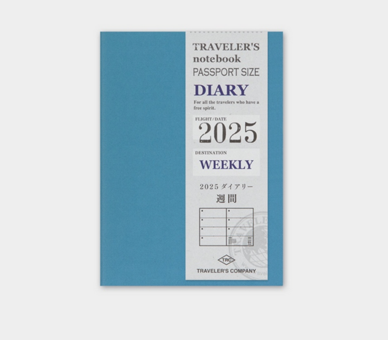 Traveler's notebook Passport Size Diary 2025 Weekly Jaaragenda