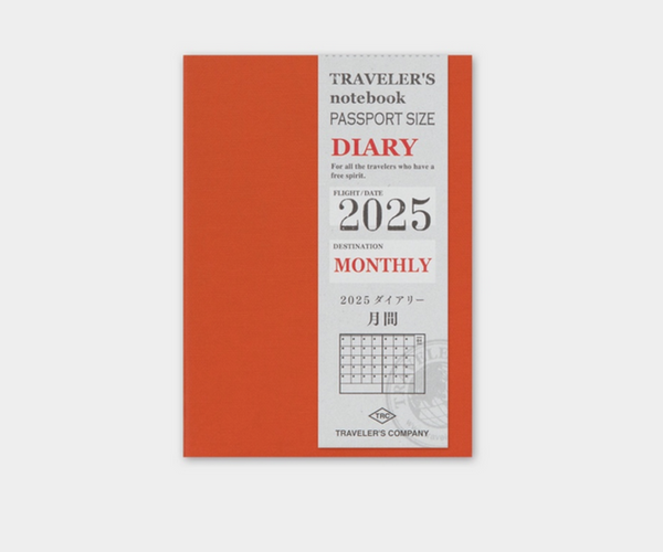 Traveler's Notebook 2025 Monthly Diary - Passport size