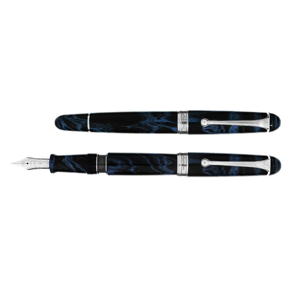 Aurora 88 Ebonite Marbled Blue fountain pen