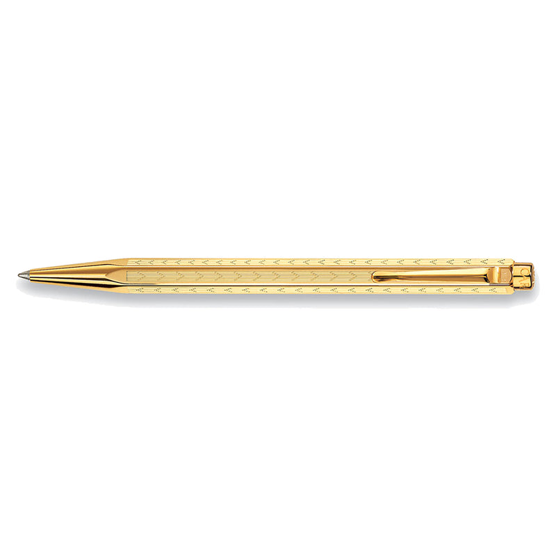 Caran d'Ache Ecridor Chevron gold-plated ballpoint pen