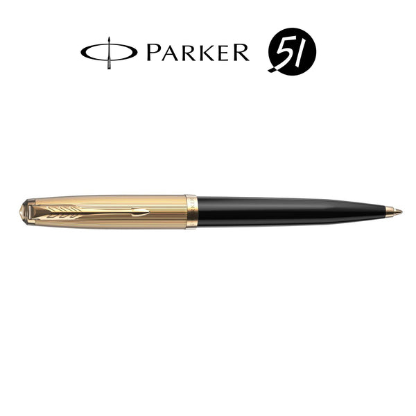 Parker 51 Deluxe zwart GT balpen - P.W. Akkerman Den Haag