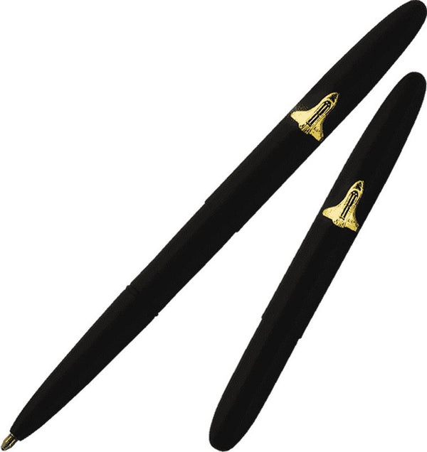 Fisher Space Pen Bullet met Shuttle  Emblem Balpen, matte zwart