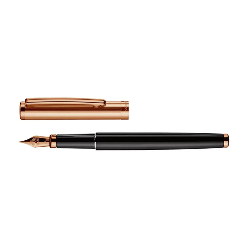 Otto Hutt Design01 Black Lacquer Rose Gold vulpen